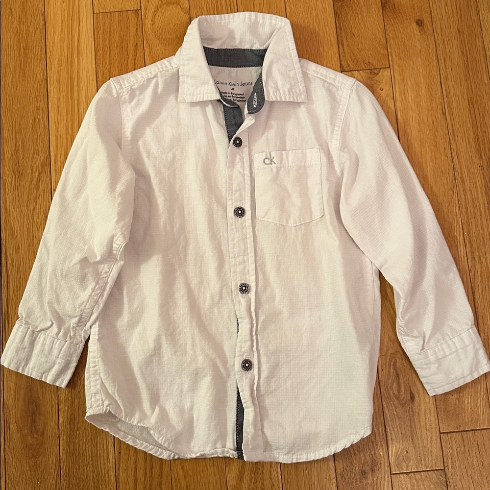 Calvin Klein Kids' White Long Sleeve Shirt